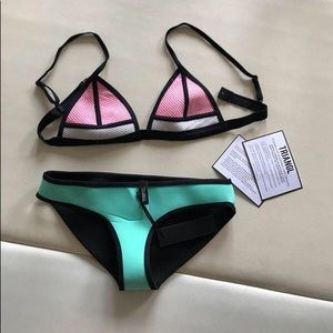 Triangl Swimwear Pink and Mint Bikini